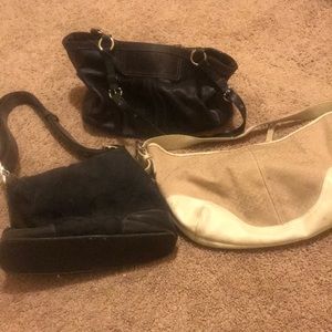 Three Coach purses